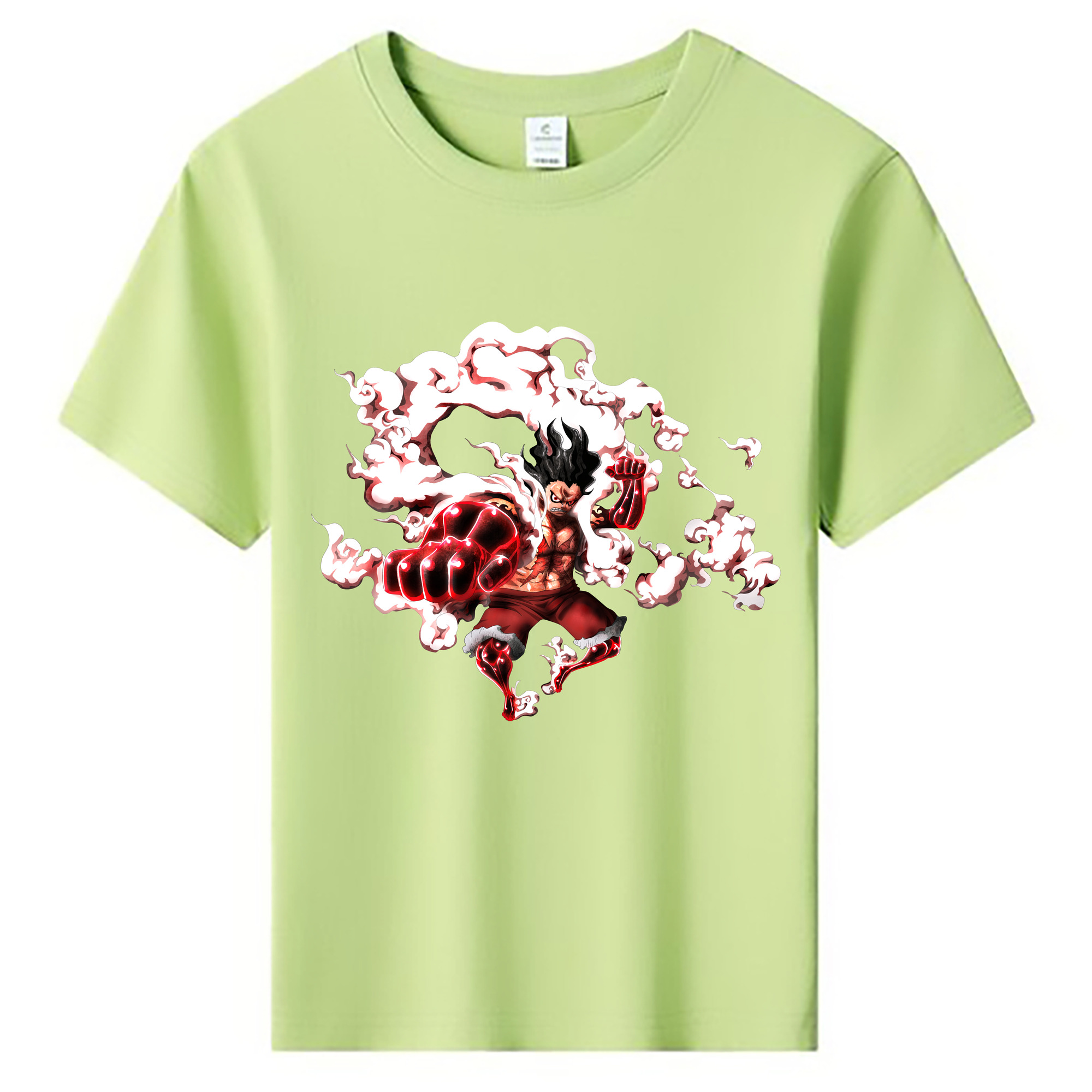ワンピース モンキー・D・ルフィ ONE PIECE Monkey D. Luffy 綿100％キッズTシャツ（フロントプリント）